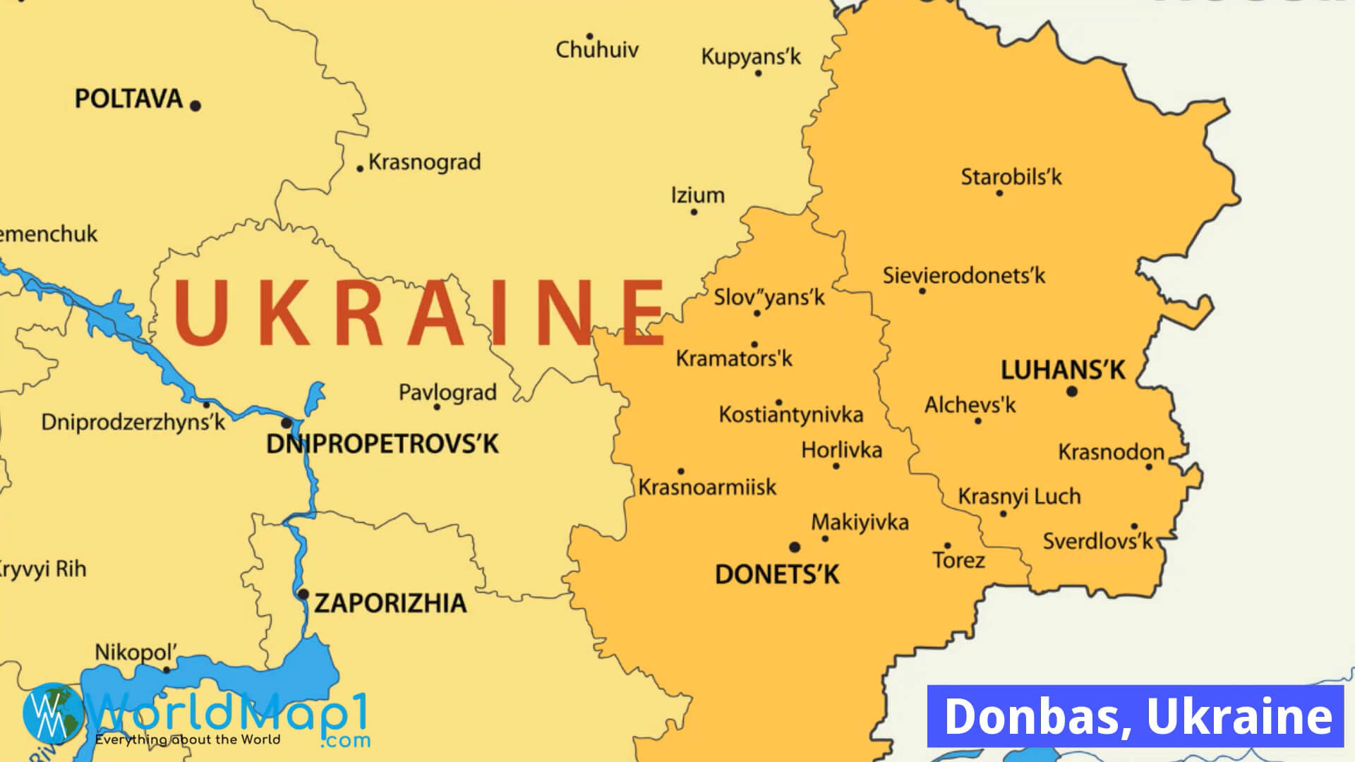 Donbas ve Ukrayna Haritası